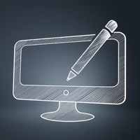 AI Generated Image of a compyer with a stylus